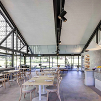 Estructura de Acero Prefabricada Ligera para Cafetería, Bar, Centro Comercial, Centro de Arte, Galería, Museo, Supermercado, Soldadura