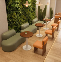 Ensemble de mobilier de restaurant commercial de luxe, tables et chaises en bois pour salle à manger, utilisation dans les cafés, restaurants