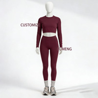 Vêtements de sport pour femmes de qualité supérieure en stock : Crop top à col carré, haut de yoga, tenue de sport, ensembles de yoga 3 pièces, vêtements de gym