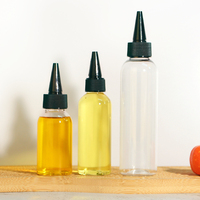 Bouteilles souples en plastique PET HDPE de qualité alimentaire personnalisées OEM ODM pour huile d'olive, distributeur de sauce avec bouchons à vis pour l'huile