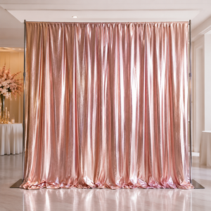 Metallic Foil Spandex Event Backdrop Curtain for Exhibition Booth Stage Display and Rental Divider - Product Image 1