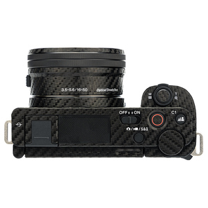 Película Protectora de Piel de Fibra de Carbono JJC Negra para Sony ZV-E10 con Lente de 16-50 mm, Accesorios para Cámara - Product Image 6