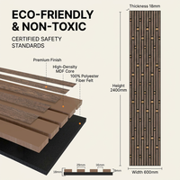Panneau acoustique géométrique en bois à lattes, avec cœur en tissu ignifuge B1, anti-déformation, absorption acoustique, pour projets hôteliers (approvisionnement en gros)