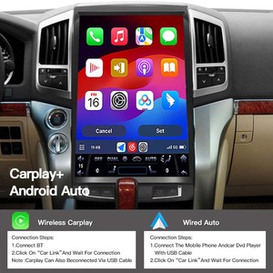 15 inch Android 14 Tesla style Screen Car GPS Navi For Toyota Land Cruiser 200 LC200 2015 - 2008 Radio Multimedia Player Carplay - Product Image 5