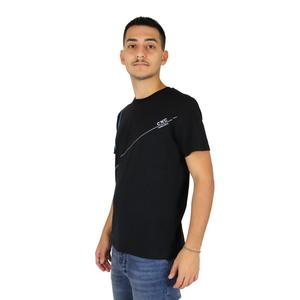 เสื้อยืดผู้ชายสีดำลาย CNC ดีไซน์ลำลอง - Product Image 2