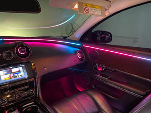 Éclairage d'ambiance intérieur de voiture SJC 64 couleurs pour <span class=keywords><strong>Jaguar</strong></span> XJL modèles 2010-2018, lumières LED de ventilation, accessoires pour la décoration et la mise à niveau - Product Image 5