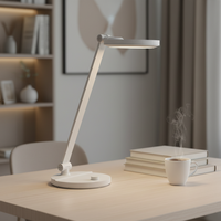 Lampe de bureau LED électrique simple en ABS pour bureau, bras réglable, rotation, gradation progressive, température de couleur 3000K-6500K, CRI élevé