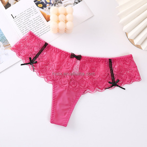 Slip G-string da <span class=keywords><strong>donna</strong></span> sexy e morbido, traspirante, in spandex/poliestere, con bordo smerlato, modello alto e carino, novità 2025 - Product Image 4
