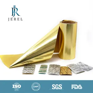 Jerel医薬品包装材料6-8gsm heatsealingラッカーブリスターアルミ箔ピルカプセルタブレット医療使用