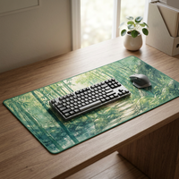 Tapis de souris de jeu de style Mori, grand tapis de bureau en RPET et PU antidérapant pour configuration PC