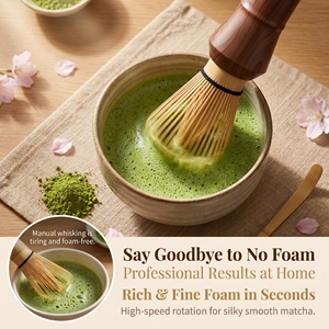 Frusta Elettrica Professionale per Matcha, Crea Schiuma Liscia per Decorazione di Latte e Bevande, Presentazioni in Caffetterie - Product Image 4
