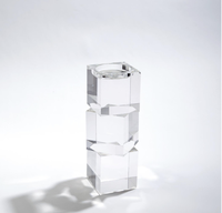 LS Transparent Acrylique Bougeoir pour Mariage Rectangulaire Acrylique 9 Bougeoirs Bloc Cristal Lucite Menorah Hanukkiah