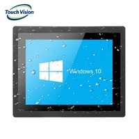 Moniteur tactile encastré en aluminium IP65 10" 12" 15.6" 21.5" Écran tactile capacitif sans ventilateur pour l'automatisation industrielle