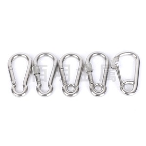 304 Stainless Steel Carabiner <b>Spring</b> Hook Quick-release Buckle For Bags Belts Garment Home Outdoor Use - Product Image 2