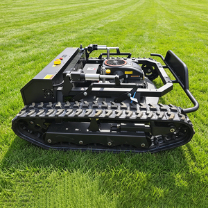 Big Power Gasoline Engine Small Robot Grass Cutter Cutting Width 80cm 100cm 120cm <strong>Remote</strong> Control Crawler Lawn <strong>Mower</strong> <strong>Flail</strong> <strong>Mower</strong> - Product Image 2