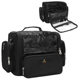 Borsa Cosmetici Professionale da Viaggio Relavel con Scomparti Trasparenti, Portapennelli per Trucco e Tracolla - Product Image 1