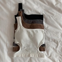 Débardeur Femme Épaule Unique Taille Haute Style Doux et Tendance pour Jeunes Filles