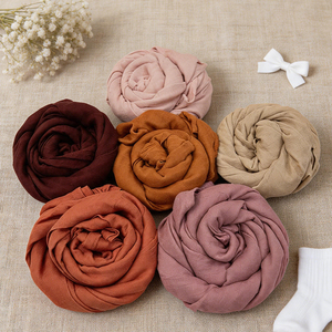 Grande Coperta Swaddle in Mussola di Bambù 120*120cm, Doppio Strato Sottile, Tinta Unita, Texture a Quadri, Morbida Fascia Avvolgente per Neonati per Dormire - Product Image 5