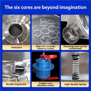 Crible vibrant rotatif vertical triphasé à haute efficacité pour le criblage du minerai de feldspath, avec élimination des impuretés magnétiques - Product Image 5