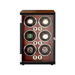 2022 New Fashion Luxury Black And White Wooden Box Watch Winding Parts Automatic Watch Winder Box