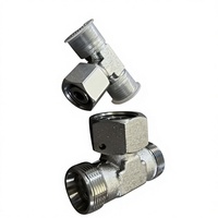 Adaptateur hydraulique droit en acier au carbone et acier inoxydable à structure robuste, raccord de tube haute pression