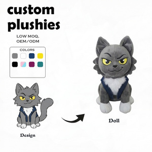 Fabricant de jouets en peluche personnalisés, faible MOQ, personnage d'anime en peluche avec capuche, thème animal, décoration de café, jouets des années 2000, peluche Pingu personnalisée - Product Image 2