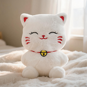 Peluche de Gato de la Suerte Blanco, Suave y Esponjoso, Certificado CE EN71 ASTM, Juguete de Peluche para Niños con Relleno de Algodón PP - Product Image 5