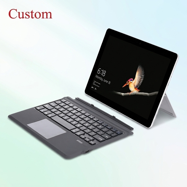 Custom PU Leather Wireless Touchpad Keyboard USB C Magnetic Case for Surface Go Go 2 Slim Portable