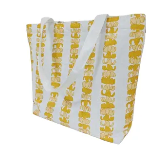 Sacolas estampadas em tecido jacquard de alta qualidade, sacolas de compras elegantes com alça única e estrutura de frutas, sacolas de ombro de grande capacidade
