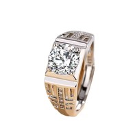 Bague en cuivre avec diamant du Mozambique de 2 carats, qualité 6A, grande taille, polie, pour mariage et cadeaux d'amour - Vente en gros