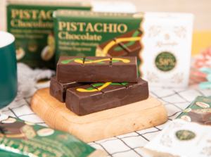 <span class=keywords><strong>Chocolate</strong></span> Halal Amargo con Pistacho, Barra Sólida de 30g con Frutos Secos, Estilo Dubái para Supermercado - Product Image 2