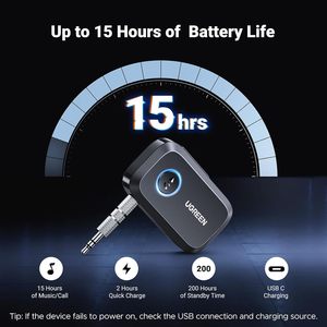 Adaptateur <span class=keywords><strong>Bluetooth</strong></span> 5.4 <span class=keywords><strong>UGREEN</strong></span>, appels mains libres et réduction du bruit, AUX 3,5 mm vers récepteur <span class=keywords><strong>Bluetooth</strong></span> pour autoradio, haut-parleur domestique - Product Image 4