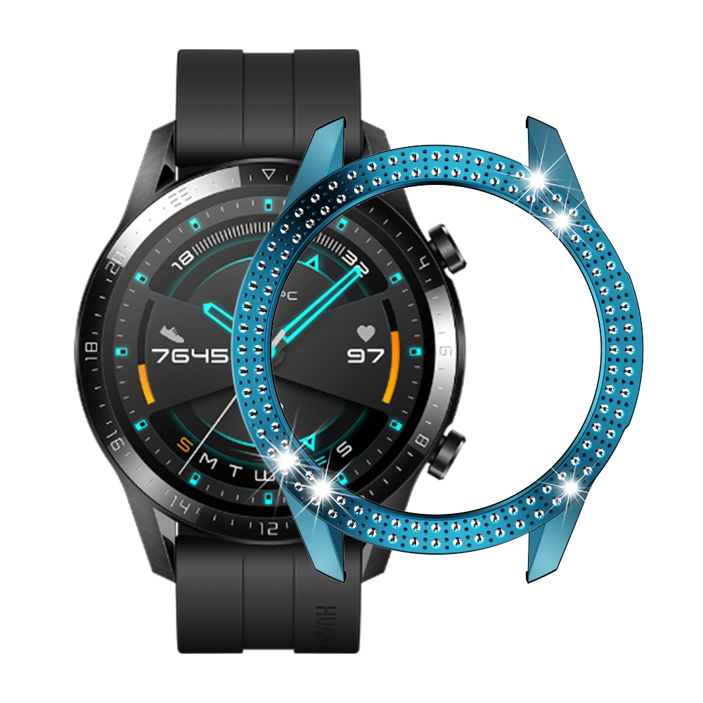 Чехол для часов Huawei Watch GT2 46 мм, легкий двухрядный Алмазный чехол GT2 из поликарбоната, тонкий бампер, роскошные аксессуары с блестящими рамками