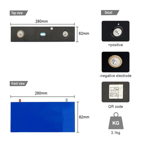 เซลล์แบตเตอรี่ลิเธียมไอออนแบบแท่งปริซึม SZXUBA Grad รุ่น Catl 3.2V 161Ah - Product Image 3