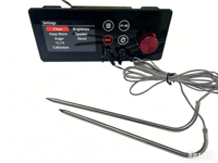 Contrôleur de barbecue électrique numérique avec deux sondes de température pour aliments, écran LCD et connectivité via application