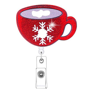 Père Noël Arbre De Noël Bonhomme De Neige Elk Rétractable Infirmière Badge Bobine Extensible Feutre Id Porte-Badge Accessoires - Product Image 6