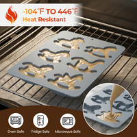 SILIKOLOVE Moule à gâteau en silicone personnalisé à 6 cavités en forme de poney, antiadhésif platine LFGB, sans BPA, 100 % silicone de qualité alimentaire