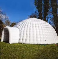 Grande tente gonflable extérieure imperméable personnalisée de dôme d'igloo avec le ventilateur pour la partie et les événements extérieurs