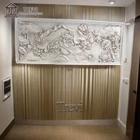Relief floral en marbre sculpté à la main, sculpture florale en pierre naturelle, décoration murale pour hôtel, hall d'entrée, villa, couloir.