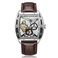 Montres de mode pour hommes : Fournisseurs de montres automatiques mécaniques de luxe pour hommes, bracelet en cuir, tourbillon, rectangulaires, pour l'extérieur