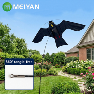 Épouvantail <span class=keywords><strong>cerf</strong></span>-<span class=keywords><strong>volant</strong></span> Faucon prédateur pour ferme et vignoble, mât en fibre de verre de 4m, pivotant à 360 degrés, résistant aux intempéries, vente en gros usine - Product Image 1