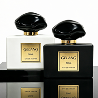 Flacon de parfum vide pas cher 50 ml carré, flacons de parfum en verre 100 ml, flacons de parfum noirs 30 ml avec emballage pour marque privée
