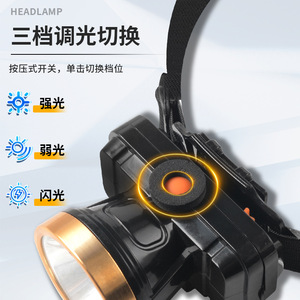 Jujingyang Led Headlamp 2000 Mmah Rechargeable Adjustable Brightness Portable Waterproof Outdoor Fishing Hunting - Product Image 2