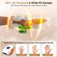 Kabelloser Doppelschicht-Airbag-Kompressions-Handmassager mit Heizfunktion, LCD-Bildschirm und Shiatsu-Fingerdehnungsmassage