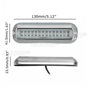Lumière de bateau 42 LED, éclairage marin sous-marin, éclairage de transom, boîtier en acier inoxydable, étanche IP68, montage en surface - Product Image 5