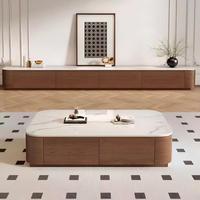 Mueble de TV Colgante de Lujo Italiano de Moda Wayon, Mueble de TV Moderno con Almacenamiento en Color Blanco Crema para Sala de Estar