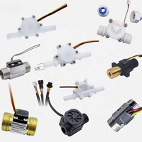 Sensor Aliran Turbin Plastik Miniatur Magnetik 0.3-3.0L/Min Sensor Aliran Air Industri Sensor Aliran Elektronik