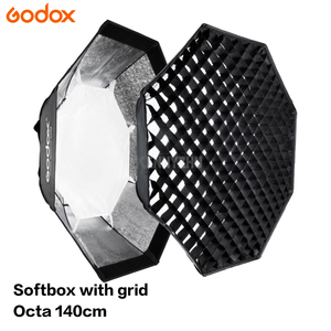 Softbox GODOX 140cm Ottagonale con Griglia a Nido d'Ape Attacco Bowens per Flash Unità Speedlite Fotografia Video Studio Portra120 - Product Image 2