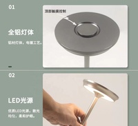 Lampes de table rechargeables à gradation avec contrôle tactile de la lumière ambiante de la barre LED décorative en métal