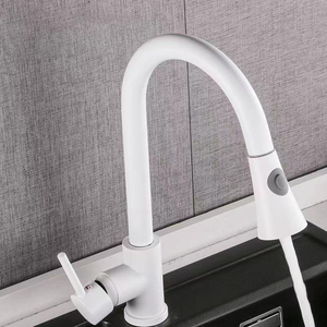 <span class=keywords><strong>Robinet</strong></span> de cuisine monocommande extractible en acier inoxydable SUS304, pivotant à 360 degrés, mitigeur eau chaude et froide avec douchette - Product Image 6